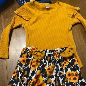 Toddler girls skirt set